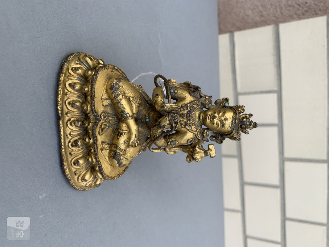 A GILT-COPPER FIGURE OF MANJUSHRI - 图6